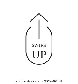 Swipe up icon design isolated on white background