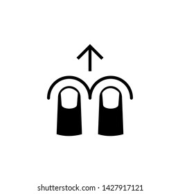 Swipe Up Icon. Finger's Gesture Illustration As A Simple Vector Sign & Trendy Symbol for Design and Websites, Presentation or Mobile Application.