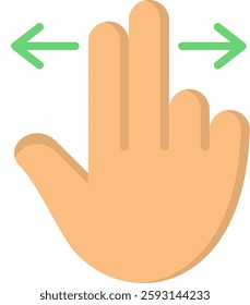 Swipe Icon Flat Vector Illustration