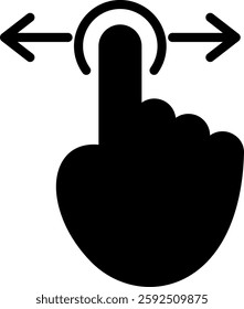 Swipe Icon Glyph Vector Illustration