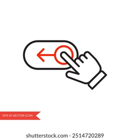 Swipe icon. Hand swiping. Finger touch screen 