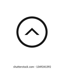 Swipe up icon isolated on background for social media stories, scroll pictogram. Arrow up logo for blogger.