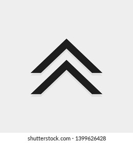 Swipe up icon isolated on background for social media stories, scroll pictogram. Arrow up logo for blogger.