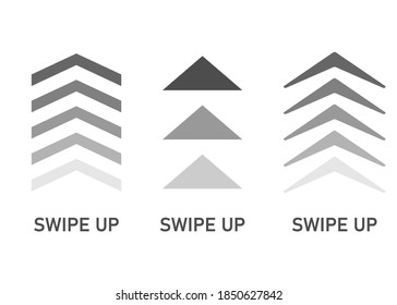 Swipe up icon isolated. Vector illustration. Eps 10.