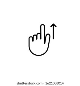 swipe up icon isolated white background vector illustration