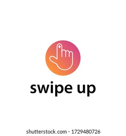 swipe up icon logo design vector illustration