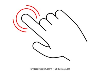 Swipe icon. Mobile touch gesture web sign. Tousch screen picture. Vector illustration isolated on white background.