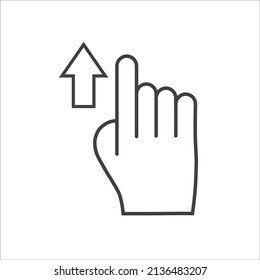 swipe icon on white background. EPS 10. Vector