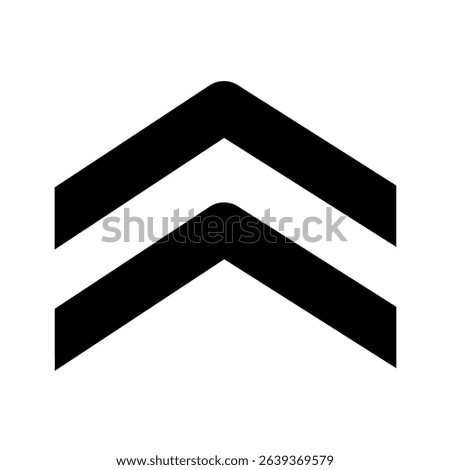 swipe up icon on white background