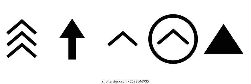 Swipe up icon set. Up arrow button symbol. Swipe Up icons for social media stories. Scroll arrow up icon sign - upload icon button, send, export icons
