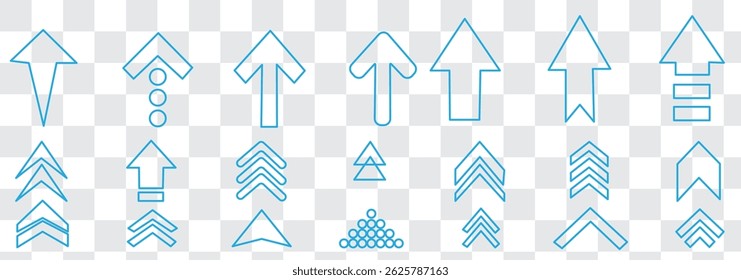 Swipe up icon set. Up arrow button symbol. Swipe Up icons for social media stories. Scroll arrow up icon sign - upload icon button, send, export icons