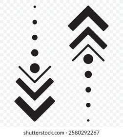 Swipe icon set. Swipe up arrow icon. Arrow buttons for social media. Scroll pictogram. Web icons. Vector illustration. Eps 10.