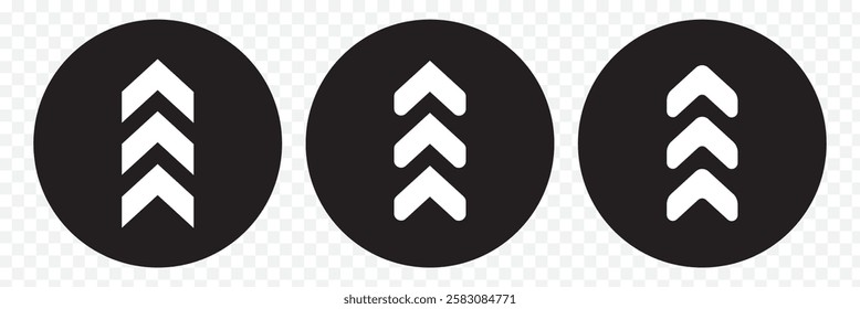 Swipe icon set. Swipe up arrow icons. Arrow buttons for social media. Scroll pictogram. Web icons. Vector illustration.