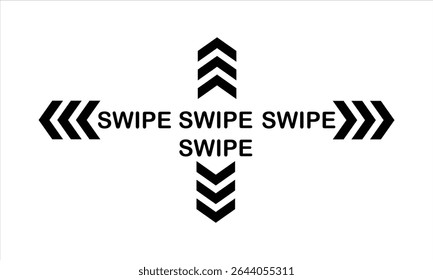 Swipe icon set or swipe button symbols and scrolling slide icons.eps