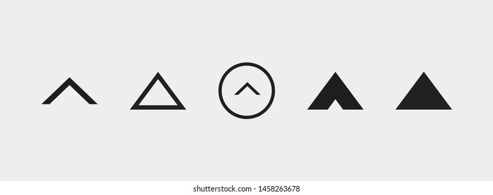 Swipe up icon set isolated on background for social media stories, scroll pictogram. Arrow up logo for blogger.