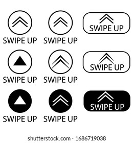 Swipe up icon set. Vector illustration. Logo .