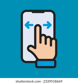 Swipe icon. sign for mobile concept and web design. vector illustration