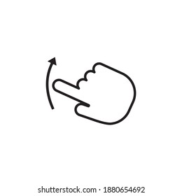 deslizar el vector de símbolo de icono