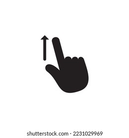 swipe up  icon symbol sign vector
