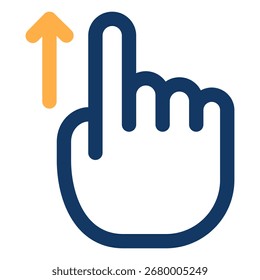 Swipe Up icon symbol. Vector illustration.