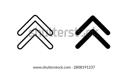 swipe up icon thin pictogram group.