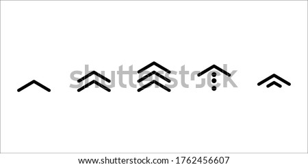 swipe up icon vector button. scroll arrow pointing up. drag to read learn more. isolated on white background. internet graphic concept. modern shape line.