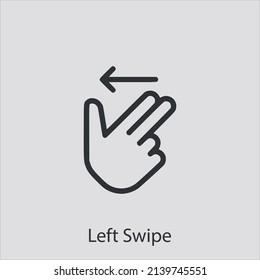 swipe icon vector icon.Editable stroke.linear style sign for use web design and mobile apps,logo.Symbol illustration.Pixel vector graphics - Vector