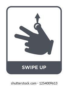 swipe up icon vector on white background, swipe up trendy filled icons from Hands and guestures collection, swipe up simple element illustration