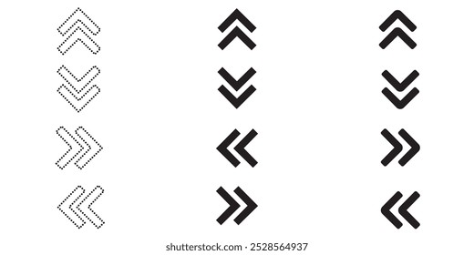swipe up icon vector symbol, scrolling arrow, swipe arrow vector ,  black arrows 