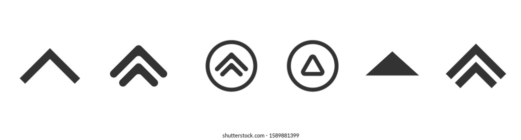 Swipe up icons. Arrow icons, Vector illustration