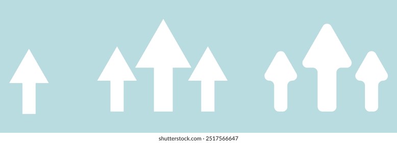 Desliza los iconos hacia arriba. Iconos de flecha, Ilustración vectorial