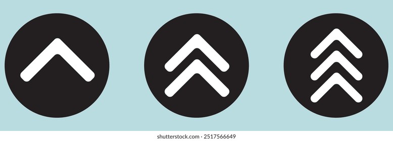 Swipe up icons. Arrow icons, Vector illustration