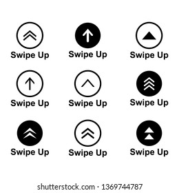 Swipe Up Icons Set