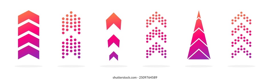 Swipe Up icons for social media stories. Swipe up icon set. Arrow up buttons. Swipe up arrows. Scroll symbols.