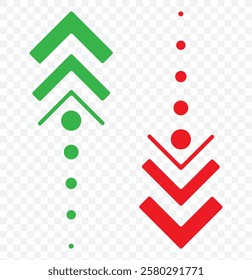 Swipe up icons. Swipe up vector icons. Swipe up arrows. Swipe arrow buttons. Eps 10.