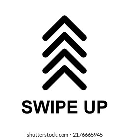 Swipe up internet button, online web design arrow move icon, vector illustration .