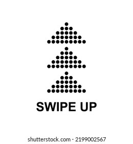 Swipe up internet button, online web design arrow move icon, vector illustration .