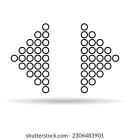 Swipe up internet button shadow, online web design arrow move icon, vector illustration .