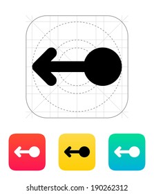 Swipe left gesture abstract icon. Vector illustration.