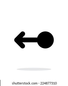 Swipe left gesture abstract icon. Vector illustration.