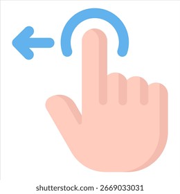 Símbolo do ícone Passar para a esquerda. Ilustração vetorial.