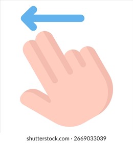 Swipe Left icon symbol. Vector illustration.