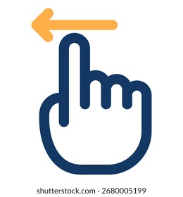 Swipe Left icon symbol. Vector illustration.