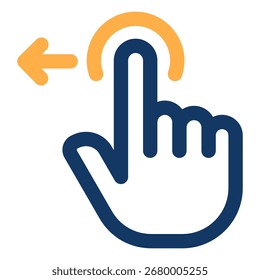 Swipe Left icon symbol. Vector illustration.