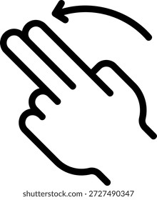 Swipe left line icon illustration vector
