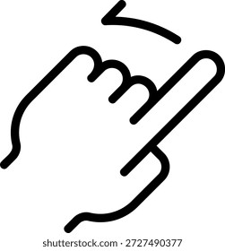 Swipe left line icon illustration vector