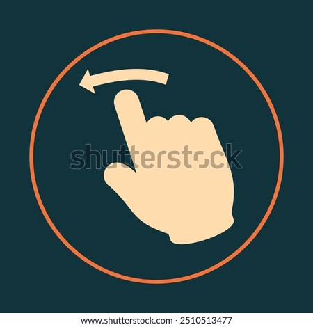 Swipe Left trendy icon honest abstract vector illustration colorful artwork beautiful design.eps