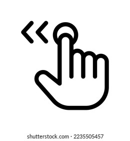 swipe line icon illustration vector graphic