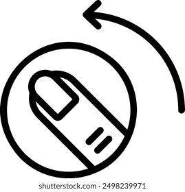 swipe line icon illustration vector
