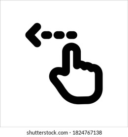 Icono de línea de swipe - Ilustración vectorial